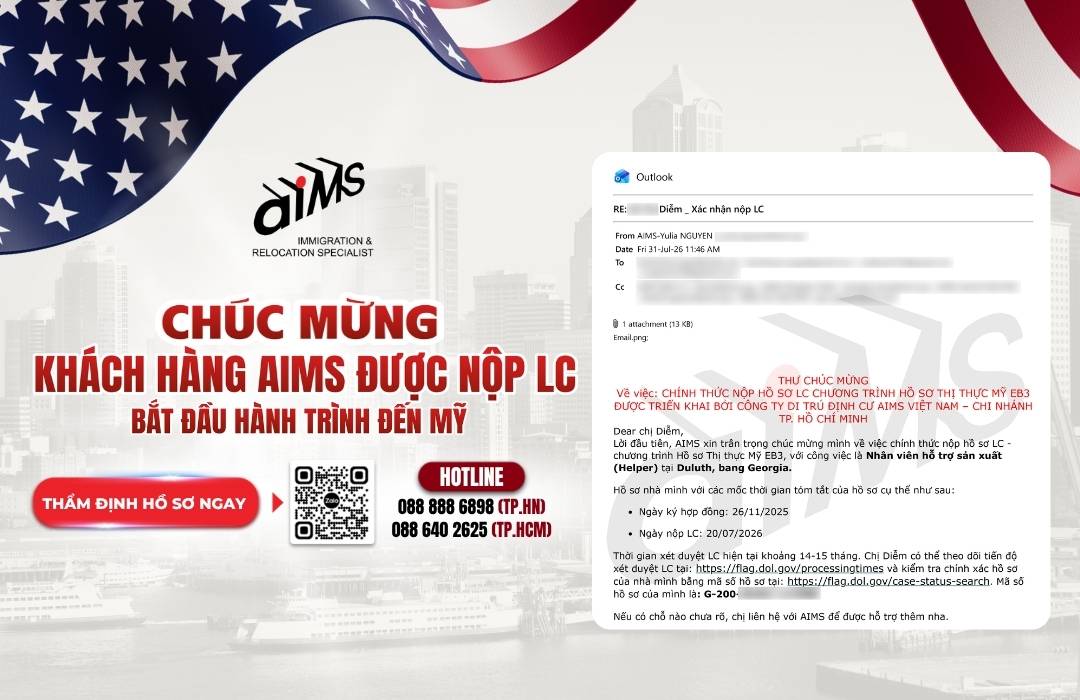 Khách hàng của AIMS thành công nhận chấp thuận Label Certification cho diện lao động phổ thông tháng 7 2026