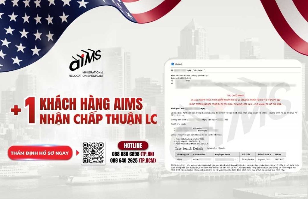 Thêm 1 khách hàng của AIMS được nhận chấp thuận LC