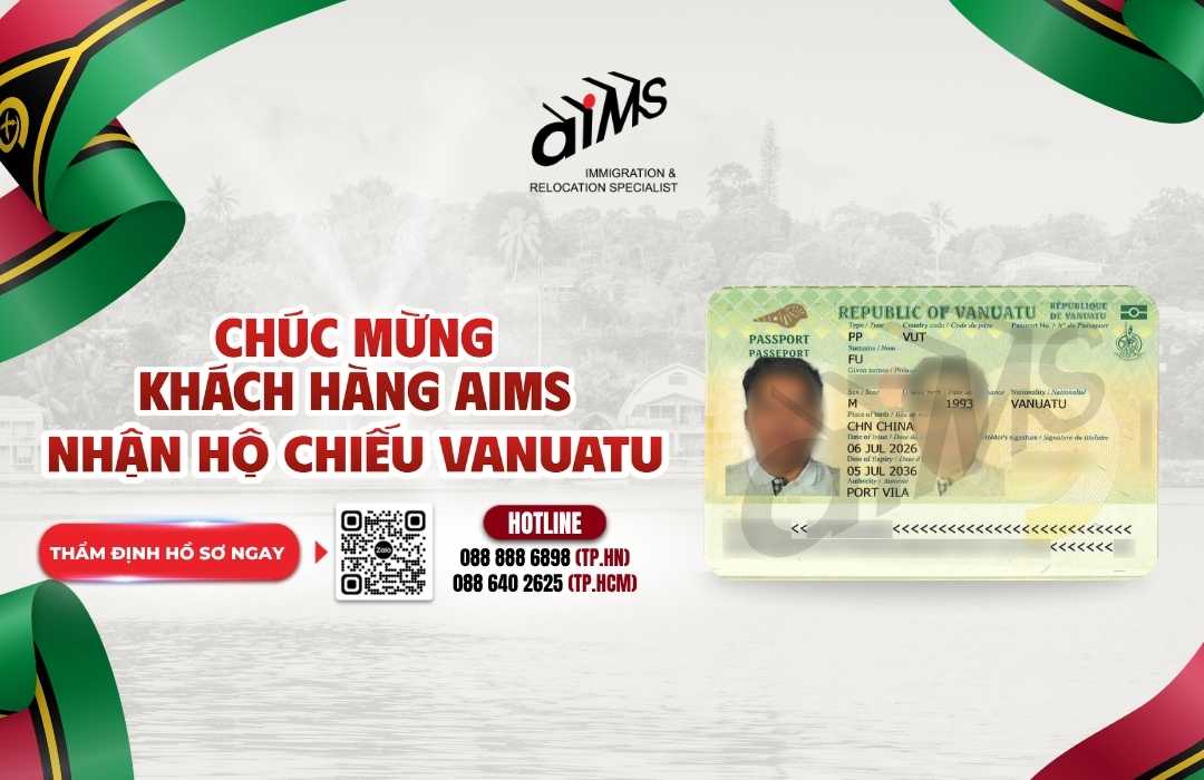 Khách hàng AIMS nhận quốc tịch Vanuatu