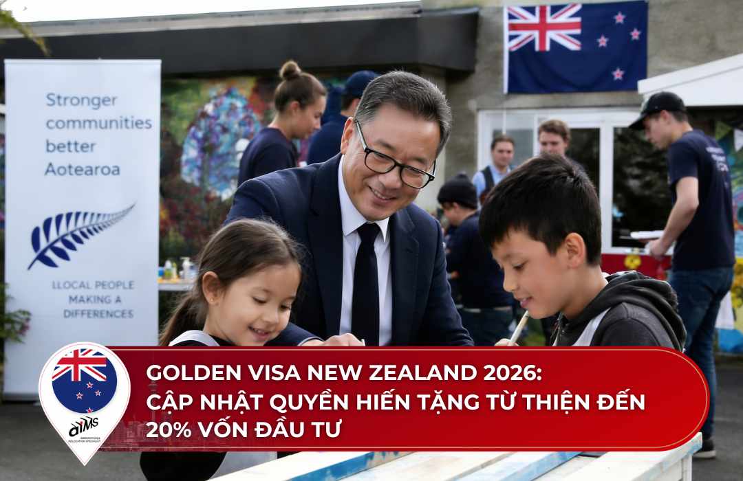 Golden Visa New Zealand 2026: Cập nhật quyền hiến tặng từ thiện đến 20% vốn đầu tư 