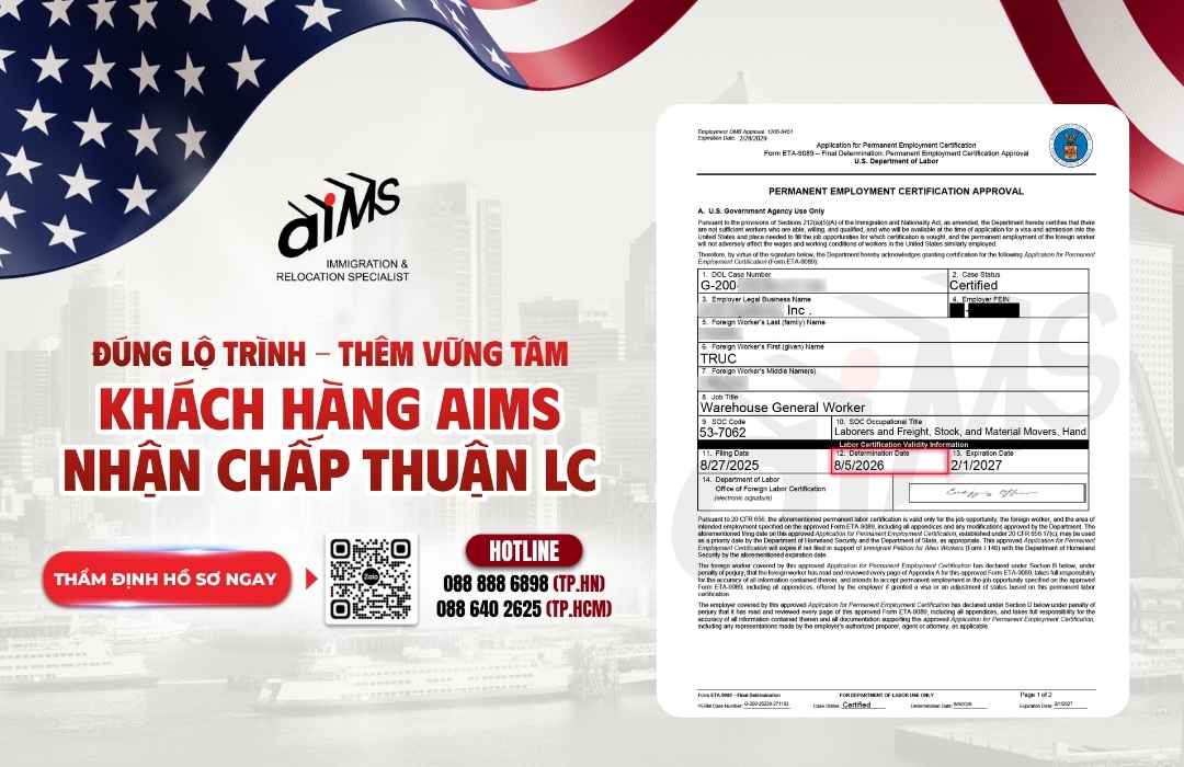 ĐÚNG LỘ TRÌNH - THÊM VỮNG TÂM: KHÁCH HÀNG AIMS NHẬN CHẤP THUẬN LC 