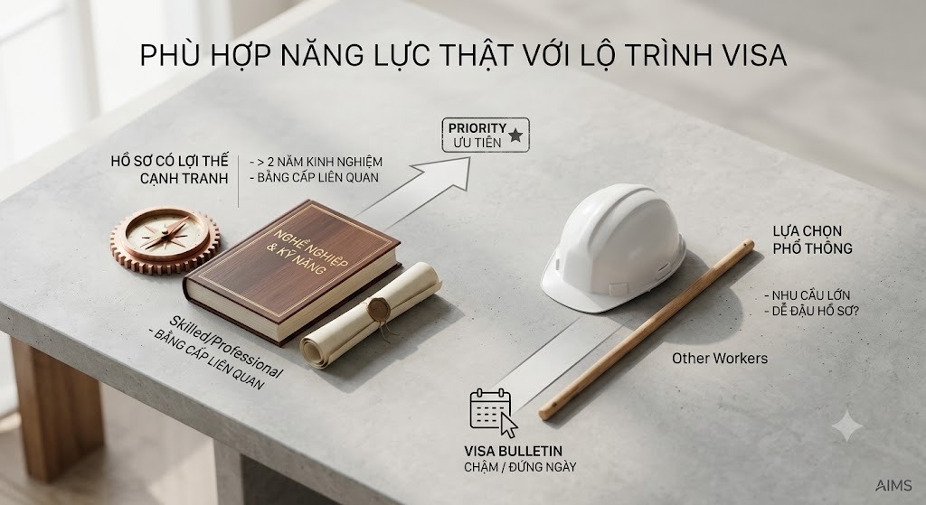 Ảnh hưởng của kinh nghiệm và trình độ học vấn đến lộ trình EB-3
