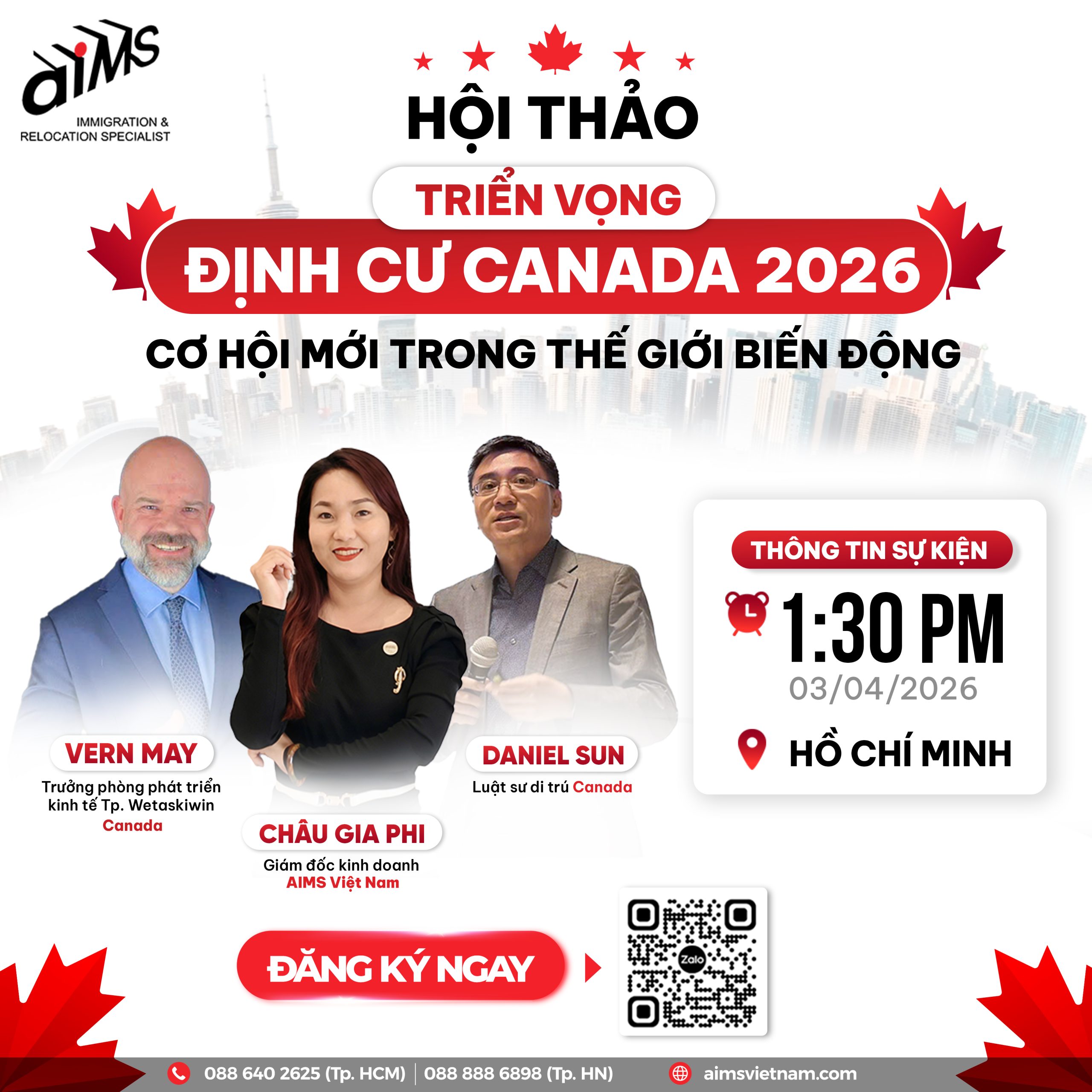 HỘI THẢO TRIỂN VỌNG ĐỊNH CƯ CANADA 2026 – CƠ HỘI MỚI TRONG THẾ GIỚI BIẾN ĐỘNG 