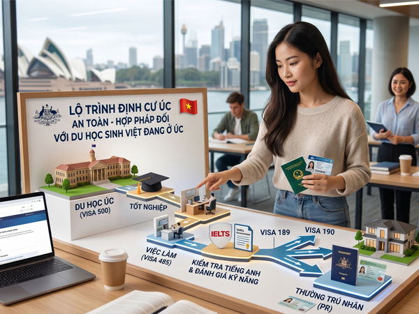 Lộ trình định cư Úc an toàn - hợp pháp đối với du học sinh Việt đang ở Úc