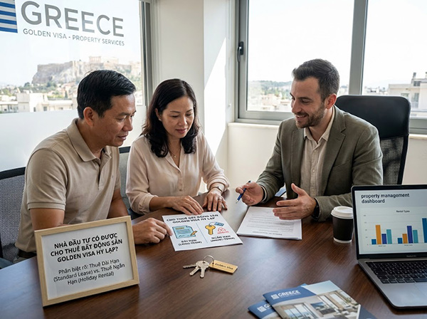 Nhà đầu tư có được cho thuê bất động sản Golden Visa Hy Lạp