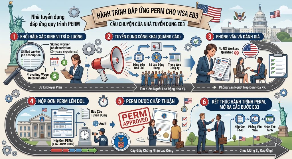 Nhà tuyển dụng đáp ứng quy trình PERM