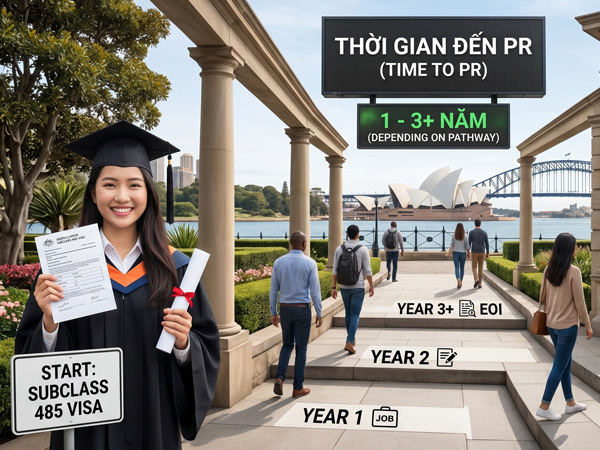 Thời gian từ visa 485 lên PR mất bao lâu