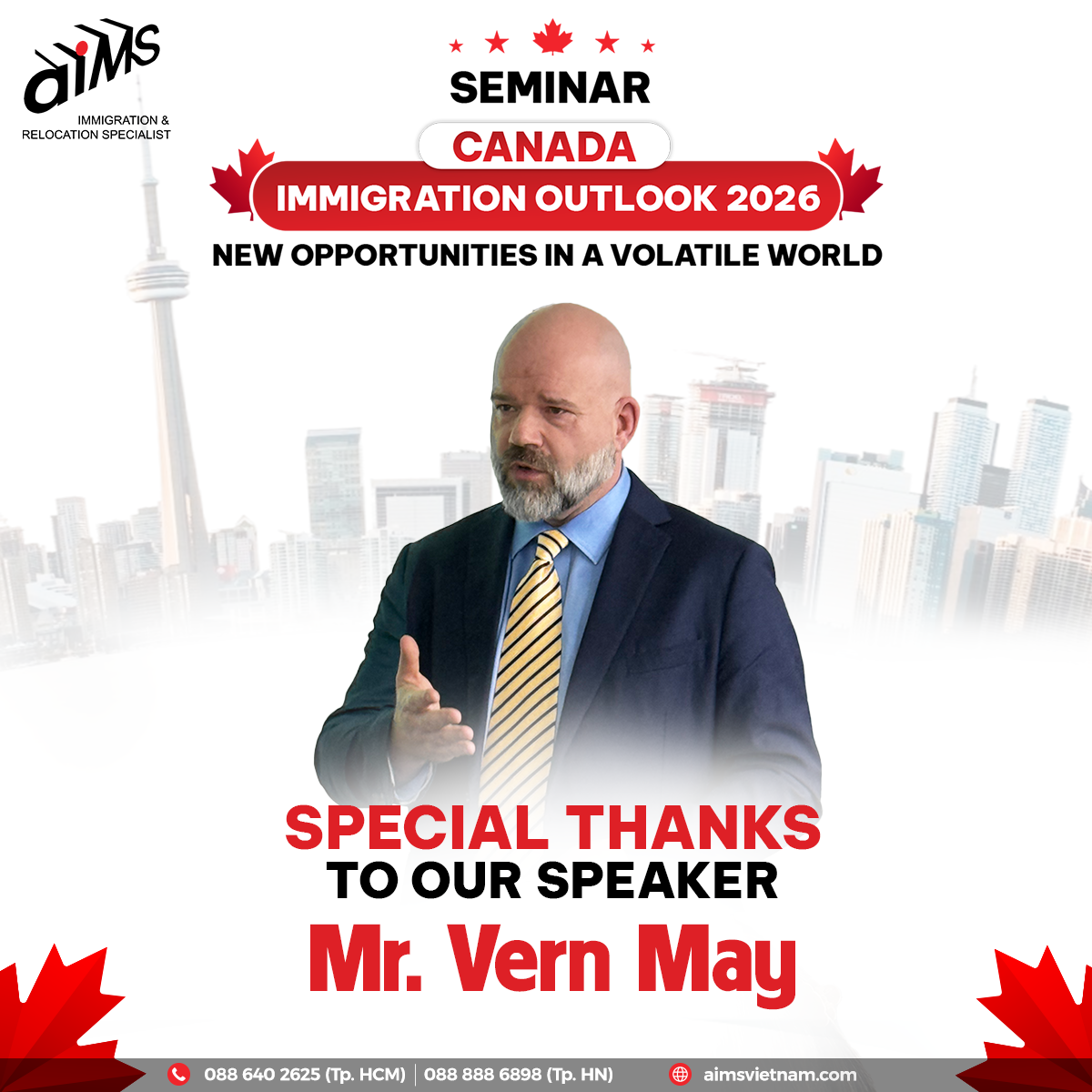 Mr Vern May tại HỘI THẢO TRIỂN VỌNG ĐỊNH CƯ CANADA 2026