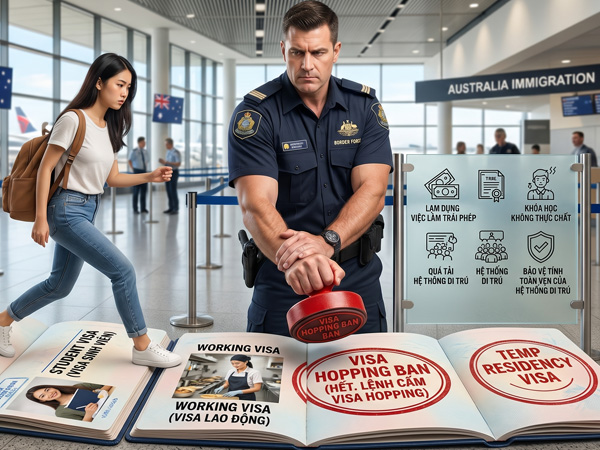 Vì sao Úc ban hành lệnh cấm visa hopping?