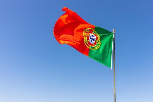beautiful shot portuguese flag waving calm bright sky 181624 4480