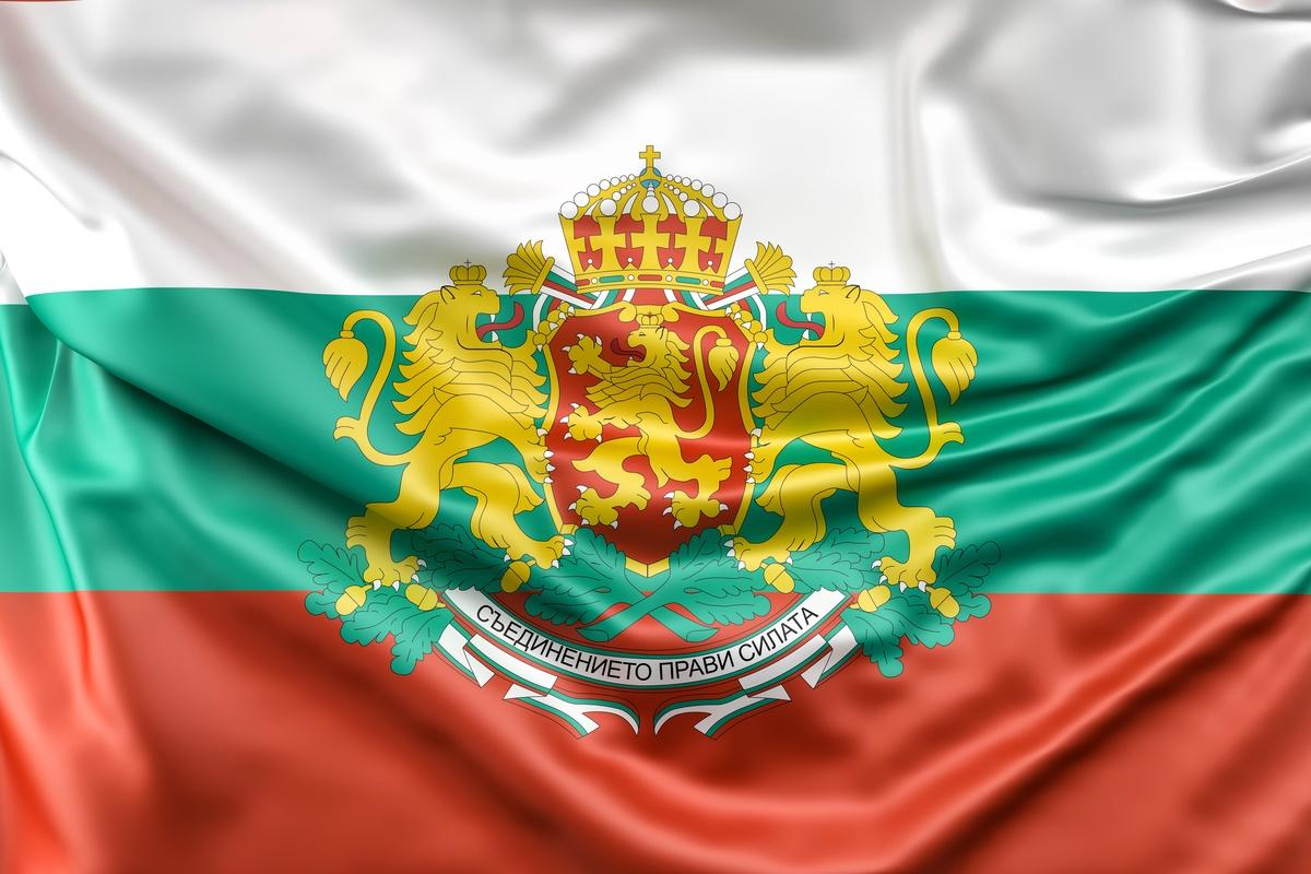 flag bulgaria with coat arms