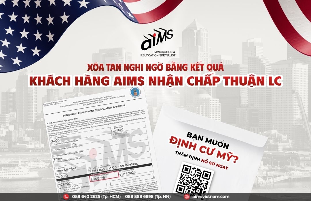 Khách hàng AIMS nhận chấp thuận LC EB-3 công việc Crew Member