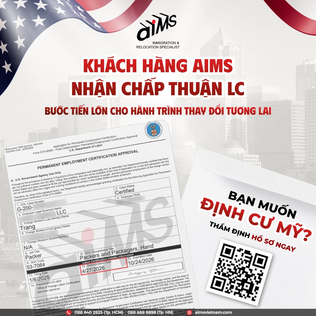 khách hàng AIMS nhận LC
