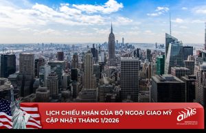 So với lịch tháng 12/2025, lịch chiếu khán Mỹ tháng 1/2026 có sự thay đổi chủ yếu ở lịch thụ lý đơn.
