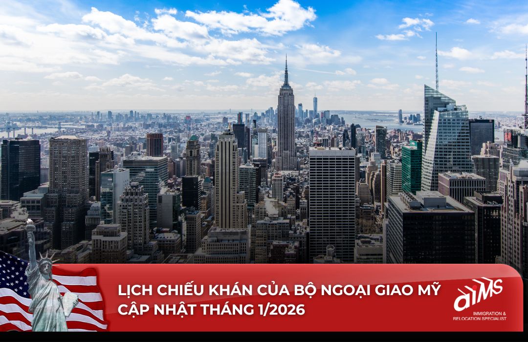 So với lịch tháng 12/2025, lịch chiếu khán Mỹ tháng 1/2026 có sự thay đổi chủ yếu ở lịch thụ lý đơn.